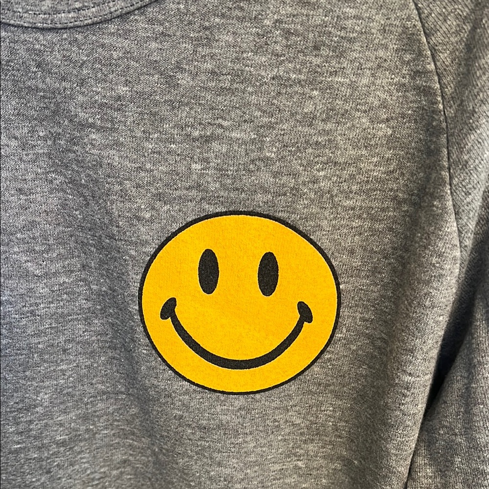 Aviator Nation Gray Smiley Face Sweater size M - Picture 3 of 6